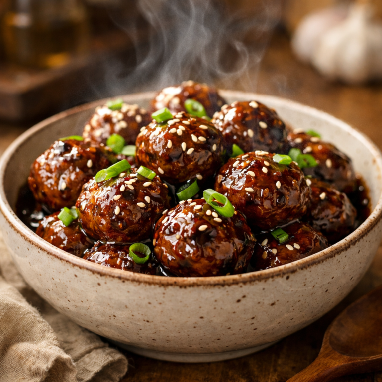 Slow Cooker Honey Garlic Meatballs